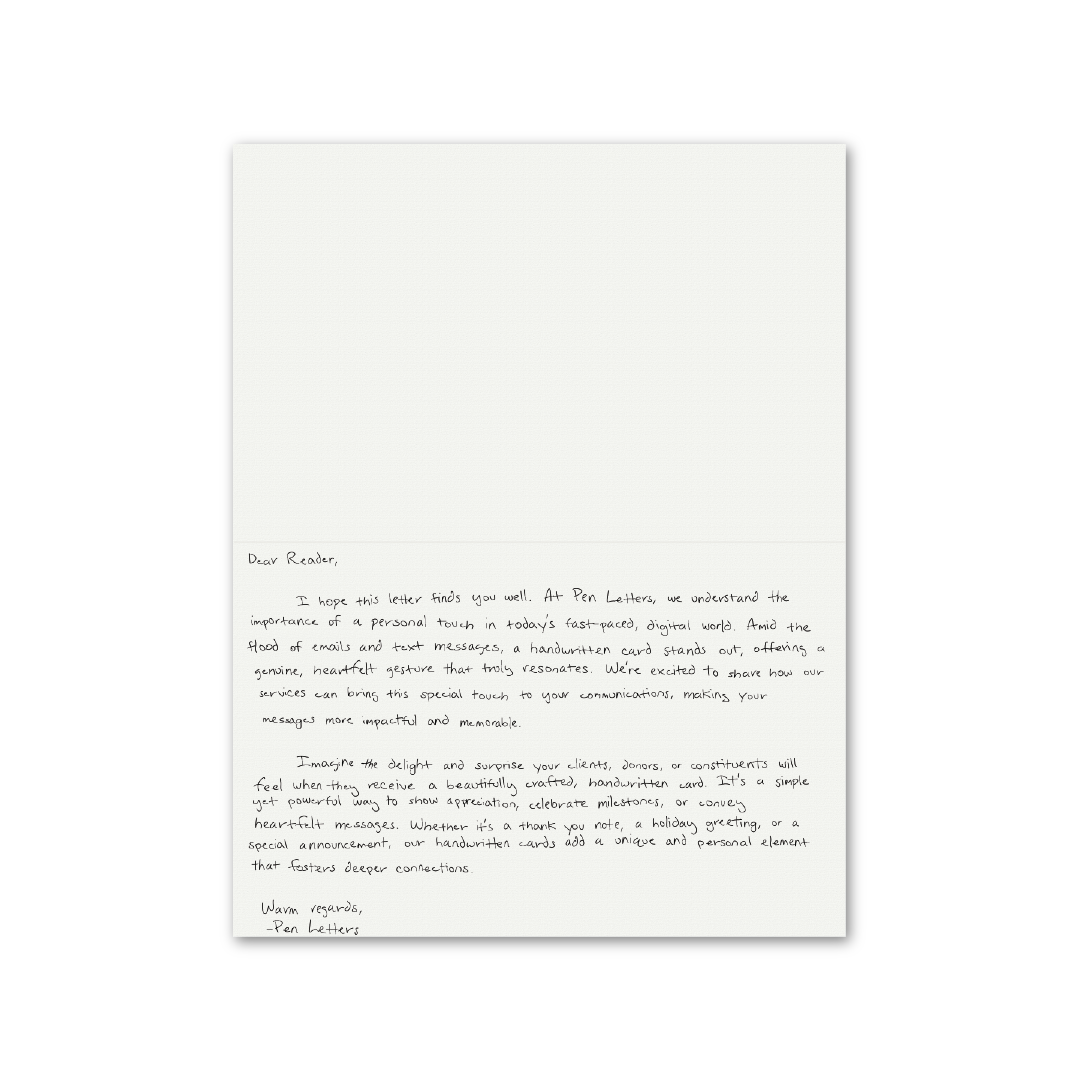 Large Announcement Greeting Letter